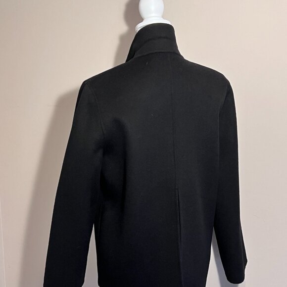 Alani the Grey Black Short Wool Cashmere feel Split Sleeves Coat NWOT Size Med - Picture 9 of 16
